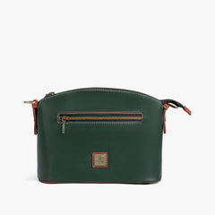 Army green dome cross-body bag