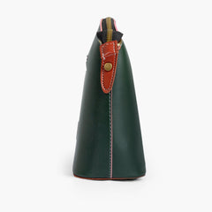 Army green dome cross-body bag
