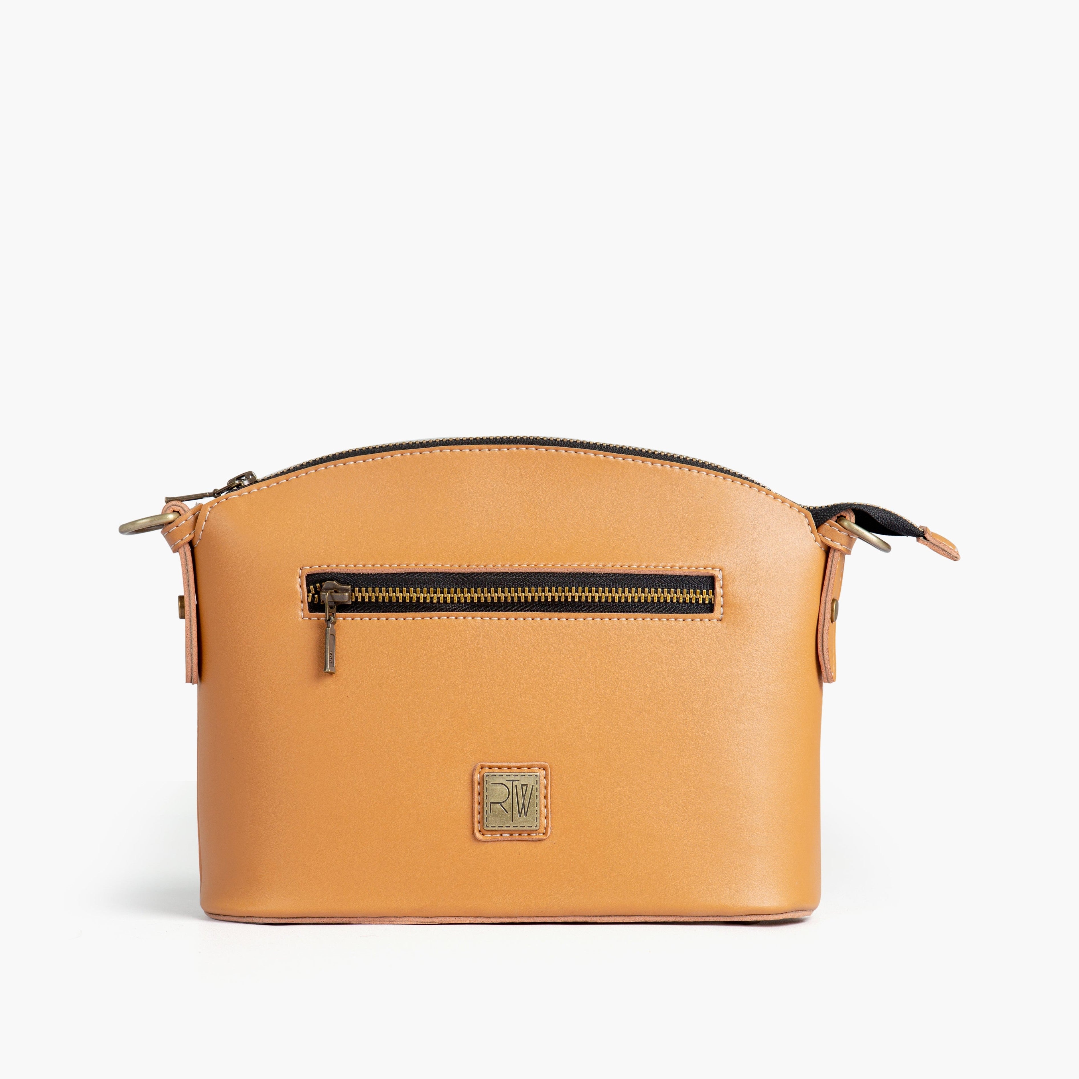 Mustard dome cross-body bag