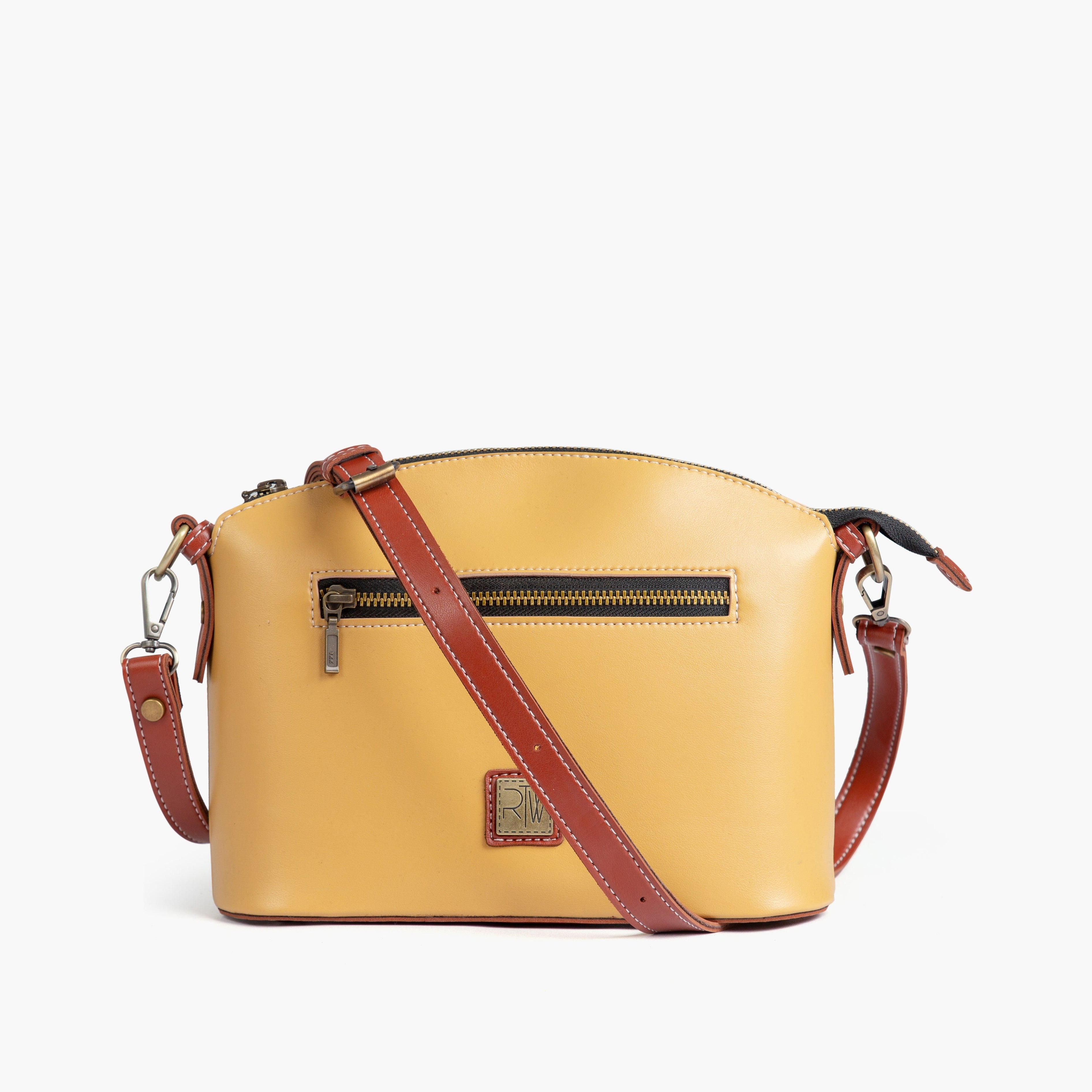 Yellow dome cross-body bag