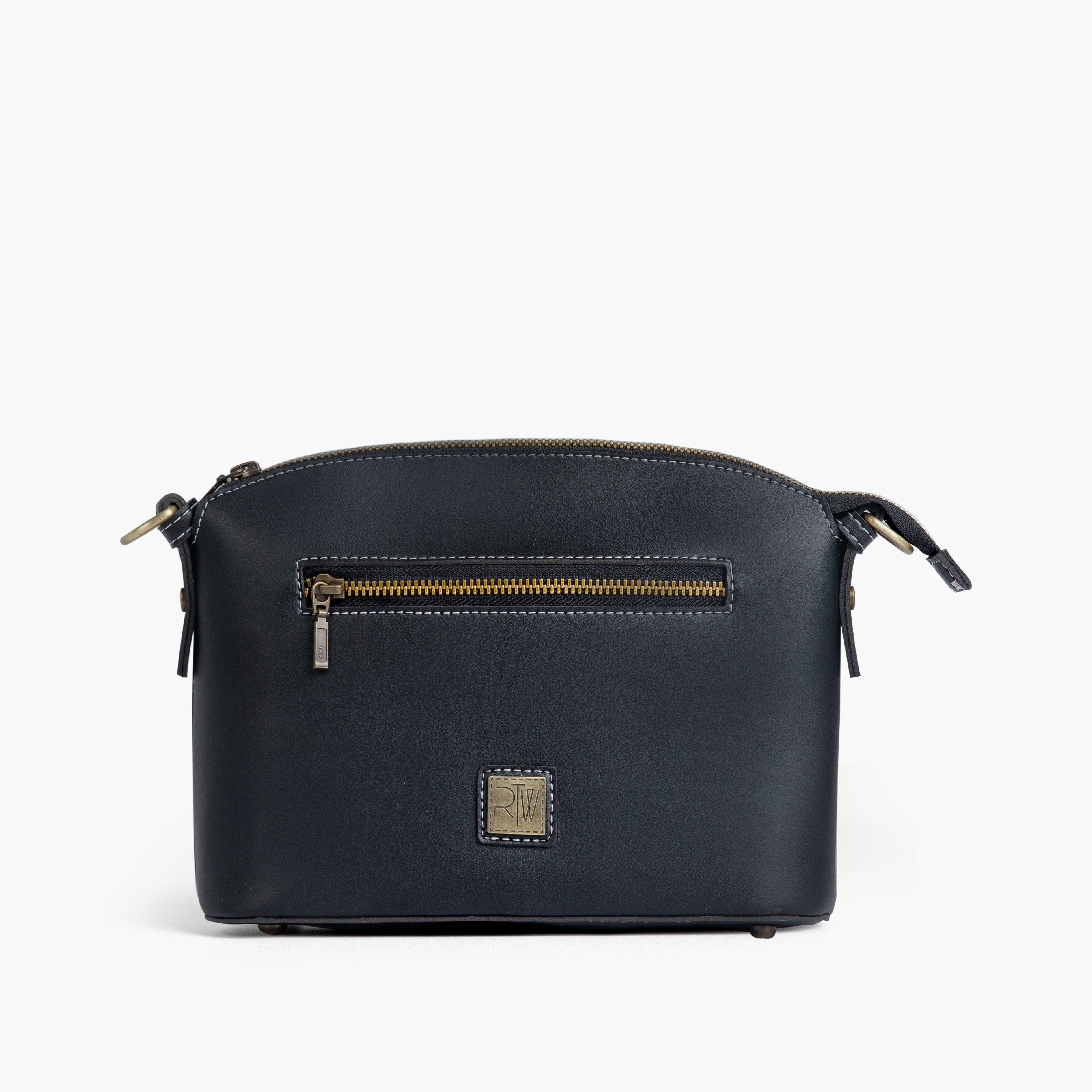 Black dome cross-body bag