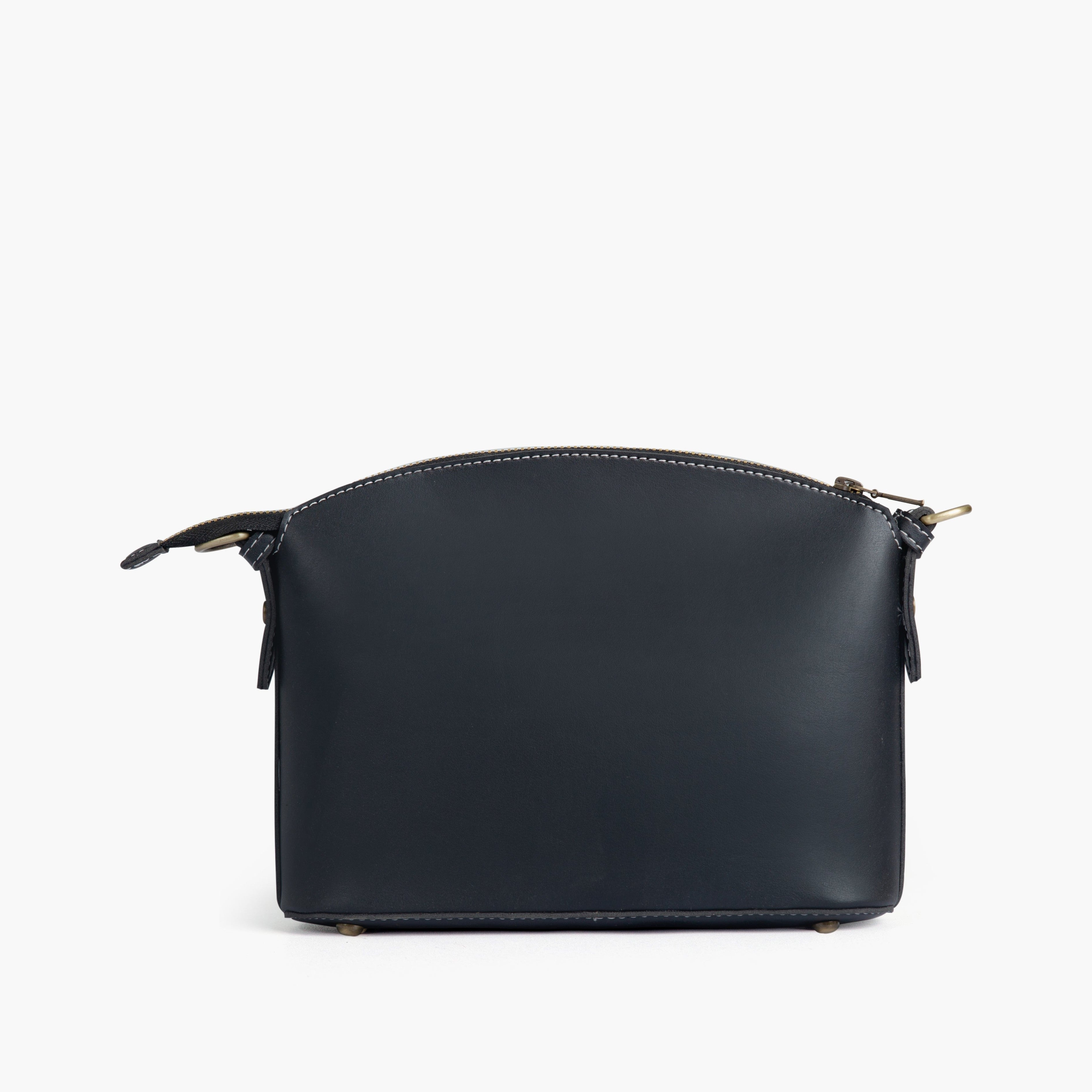 Black dome cross-body bag
