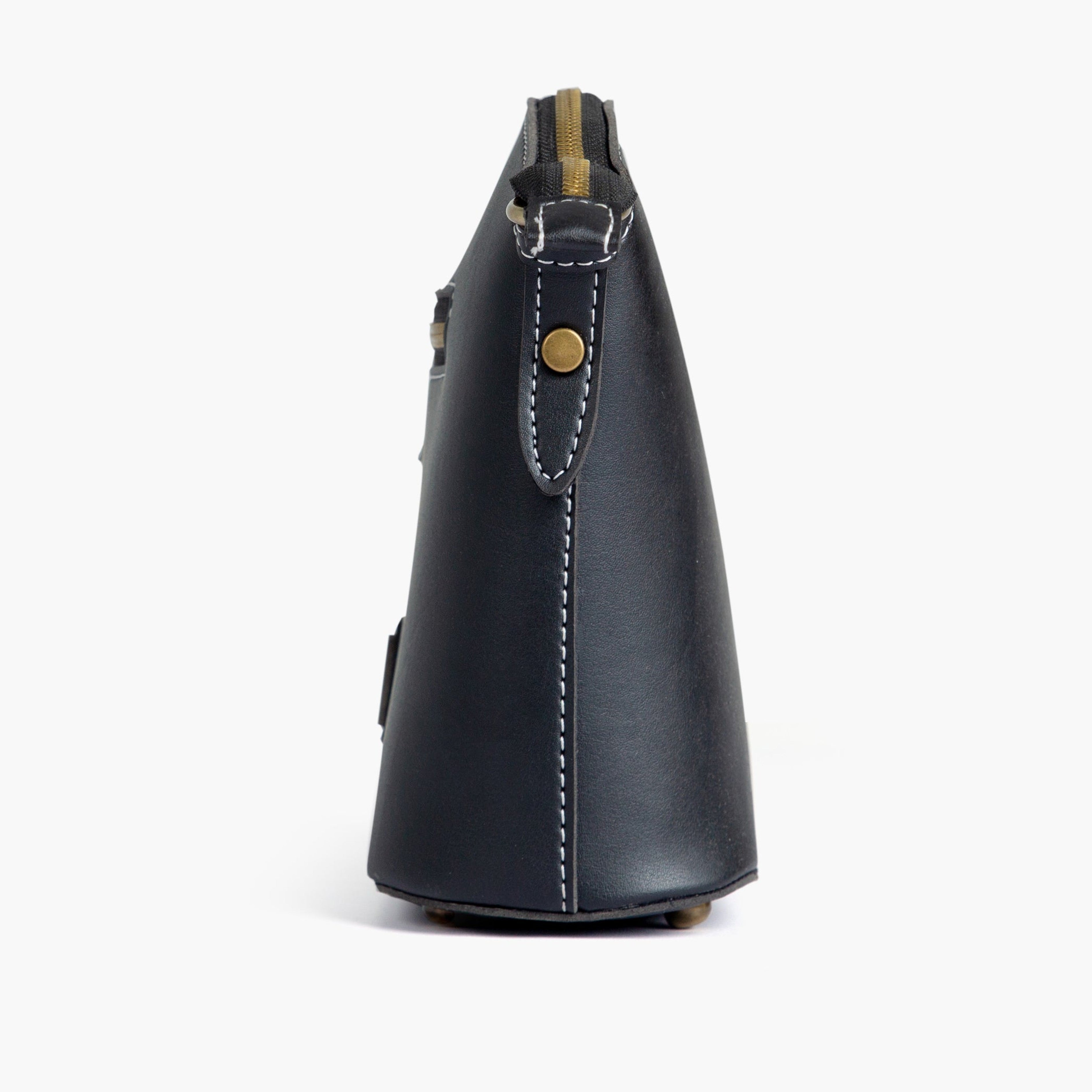 Black dome cross-body bag
