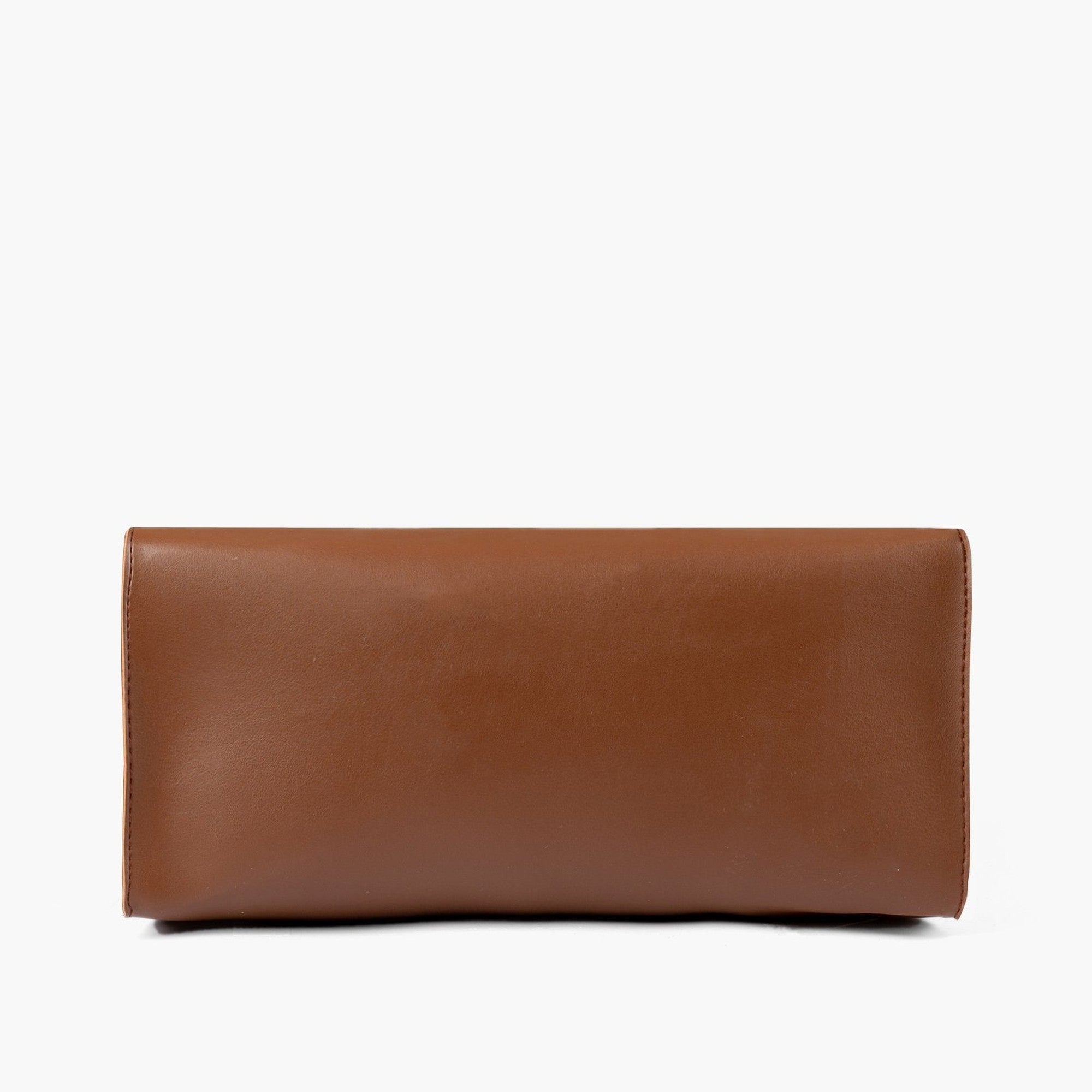 Brown multi compartment satchel bag