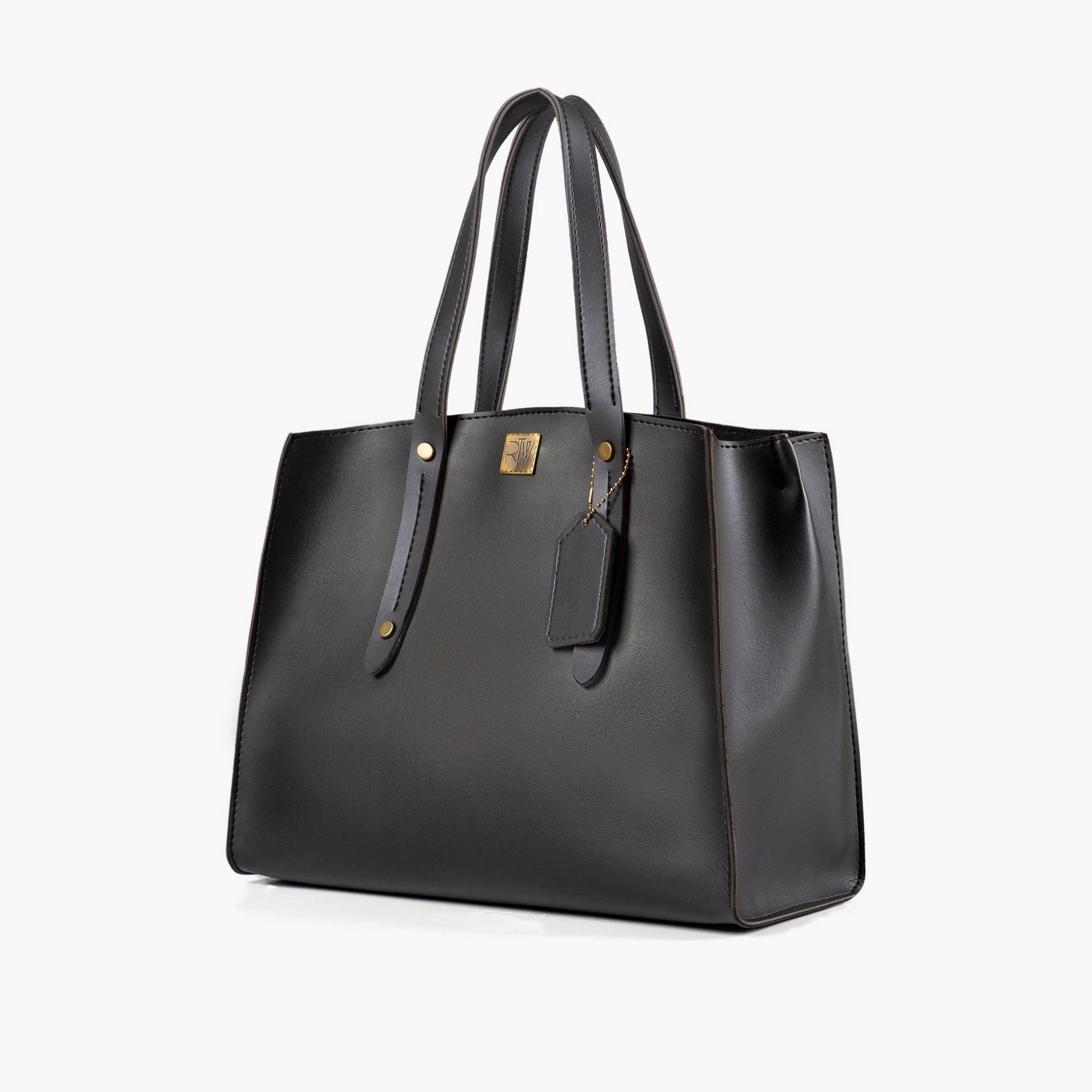 Black multi compartment satchel bag