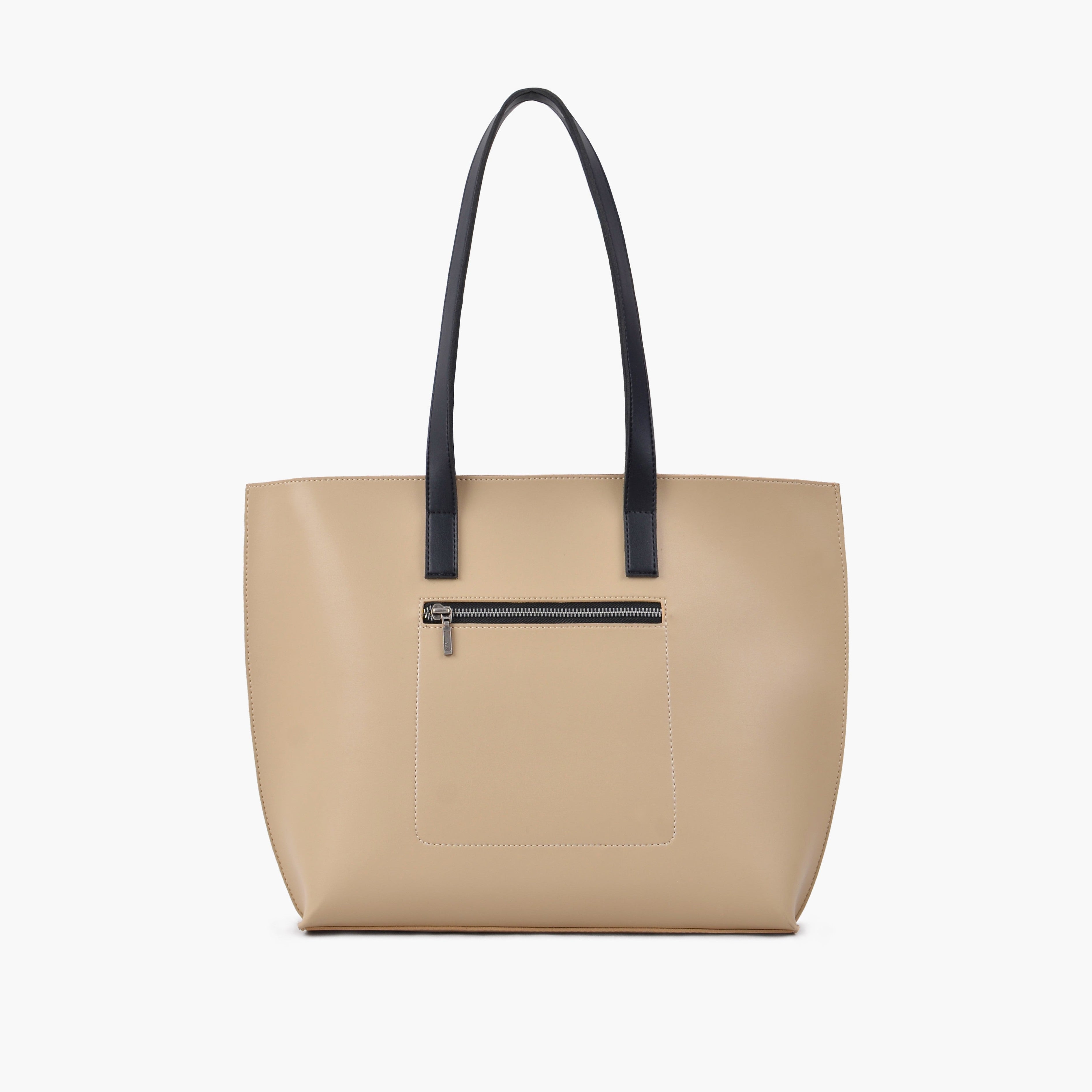 Off-white long handle tote bag