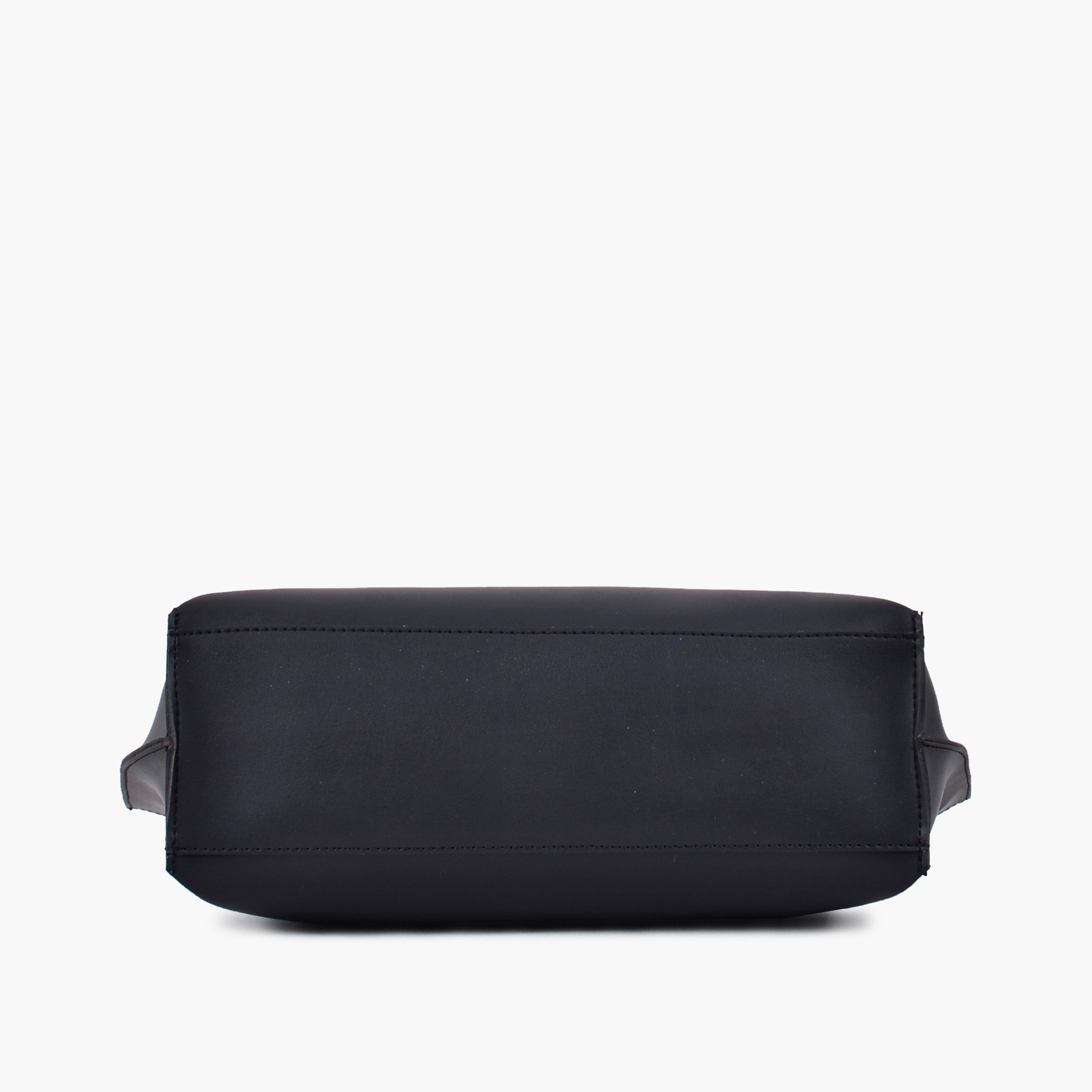 Black long handle tote bag