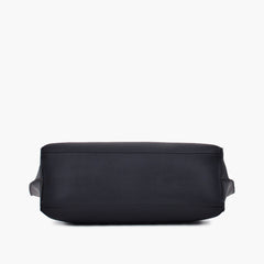 Black long handle tote bag
