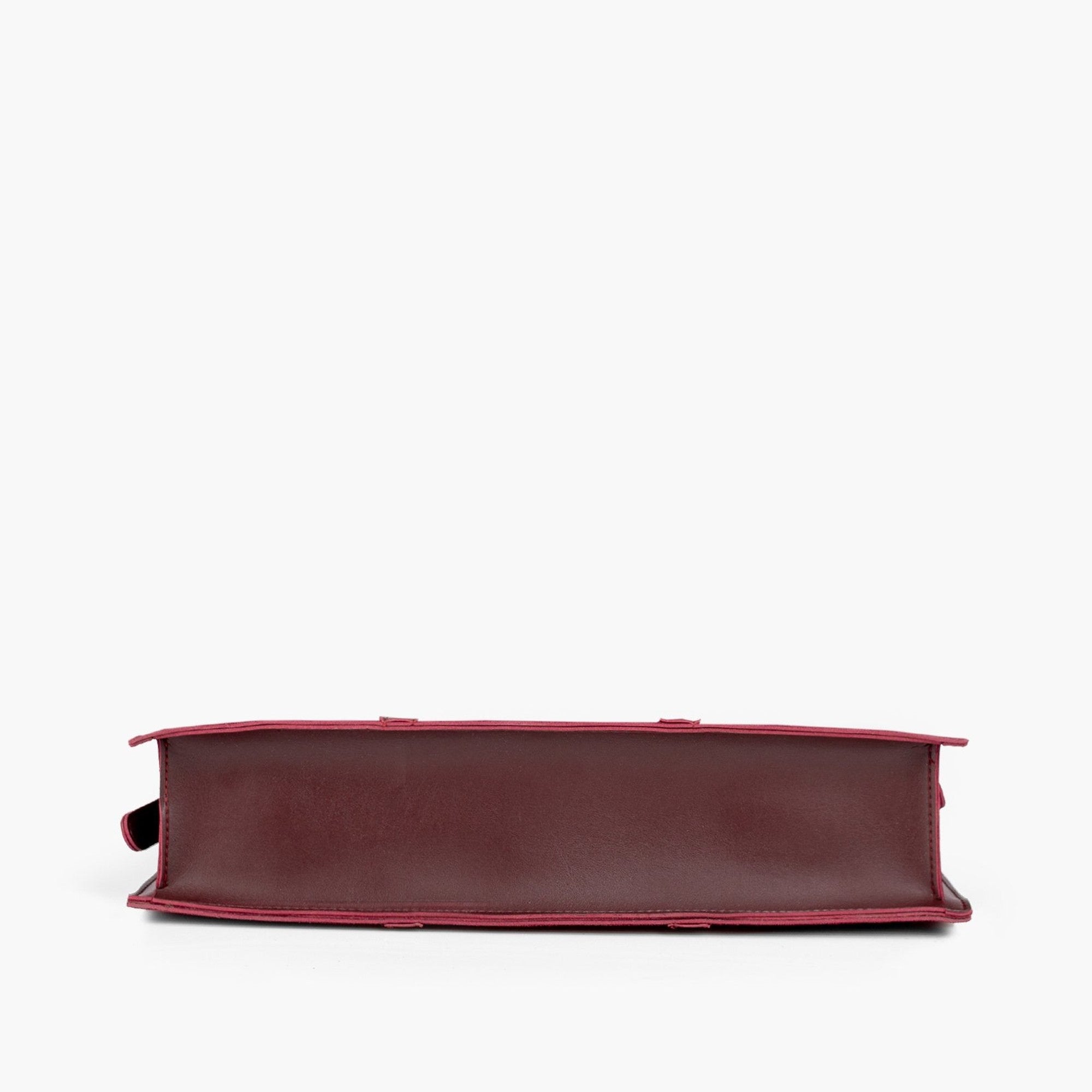 Burgundy suede laptop bag