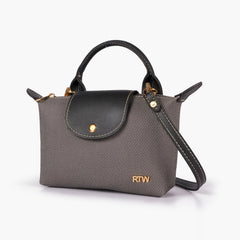 Black denim mini cross-body bag