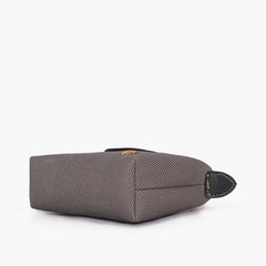 Black denim mini cross-body bag
