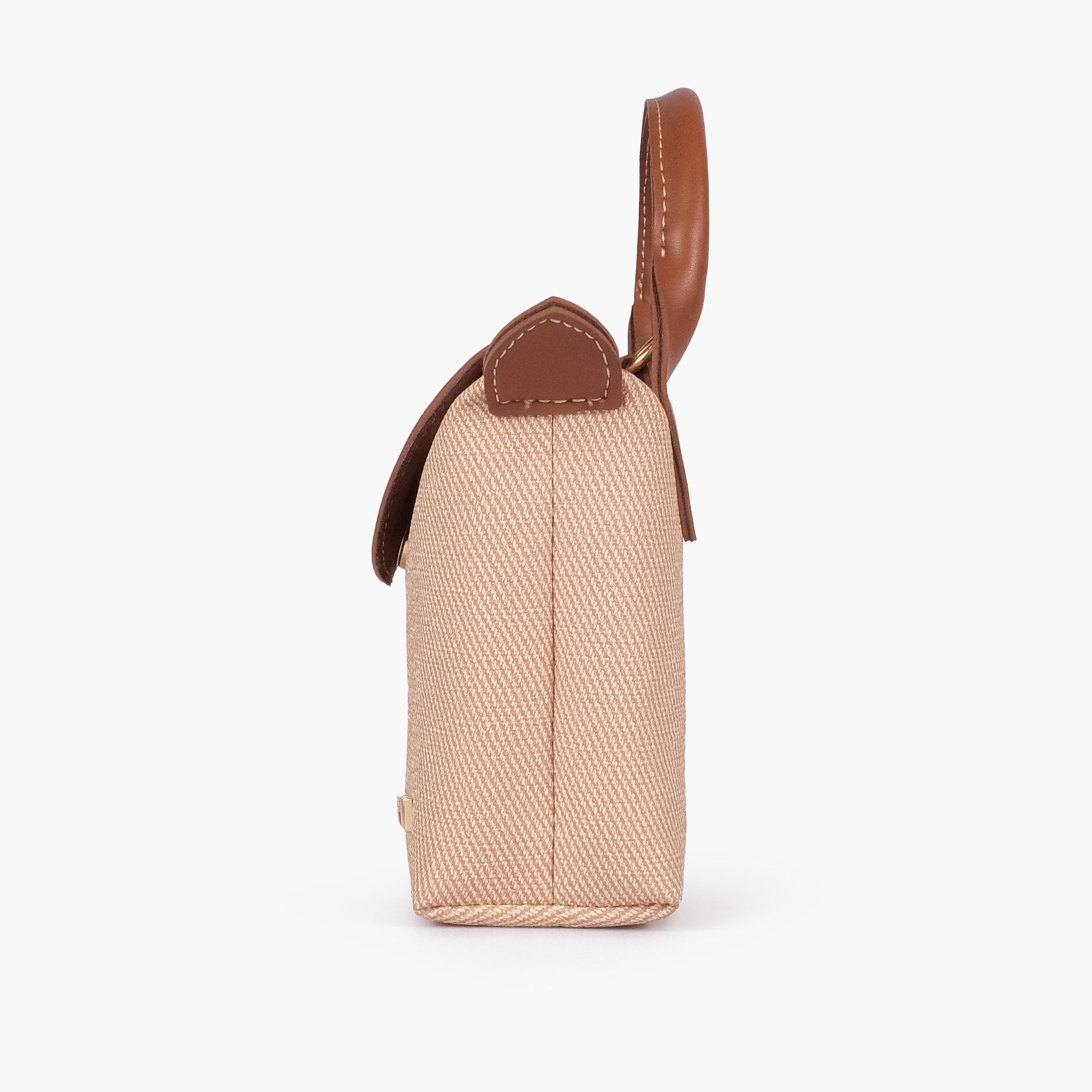 Brown denim mini cross-body bag