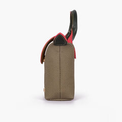 Green denim mini cross-body bag