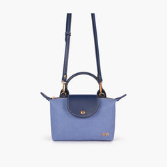 Blue denim mini cross-body bag