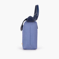 Blue denim mini cross-body bag