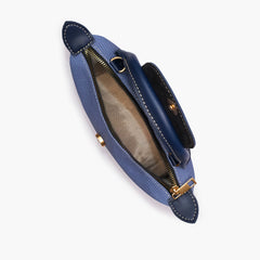 Blue denim mini cross-body bag