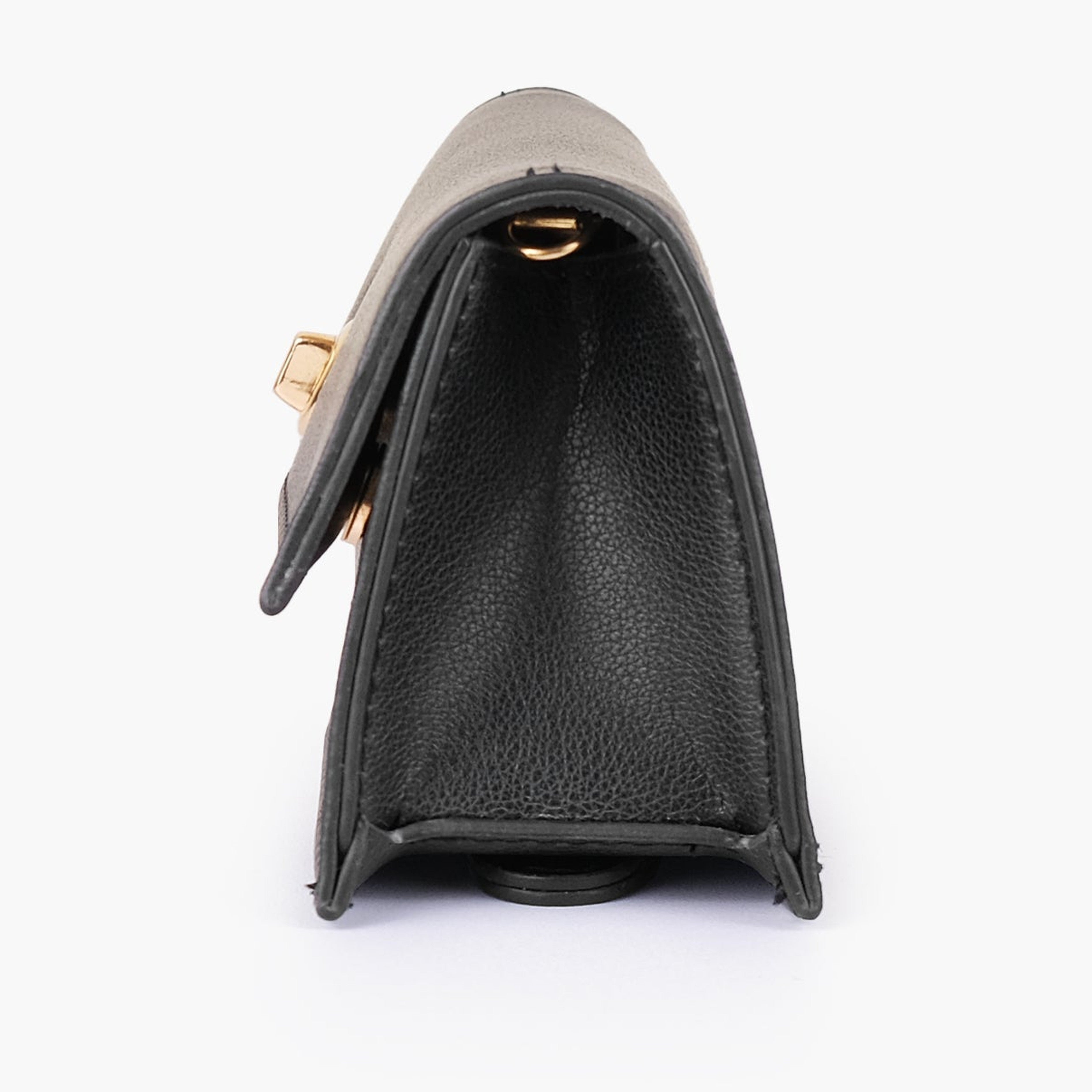 Black elongated clutch bag