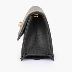 Black elongated clutch bag