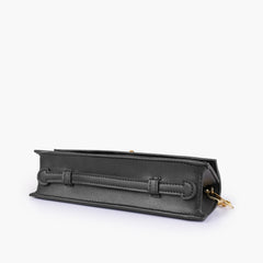 Black elongated clutch bag