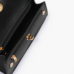 Black elongated clutch bag