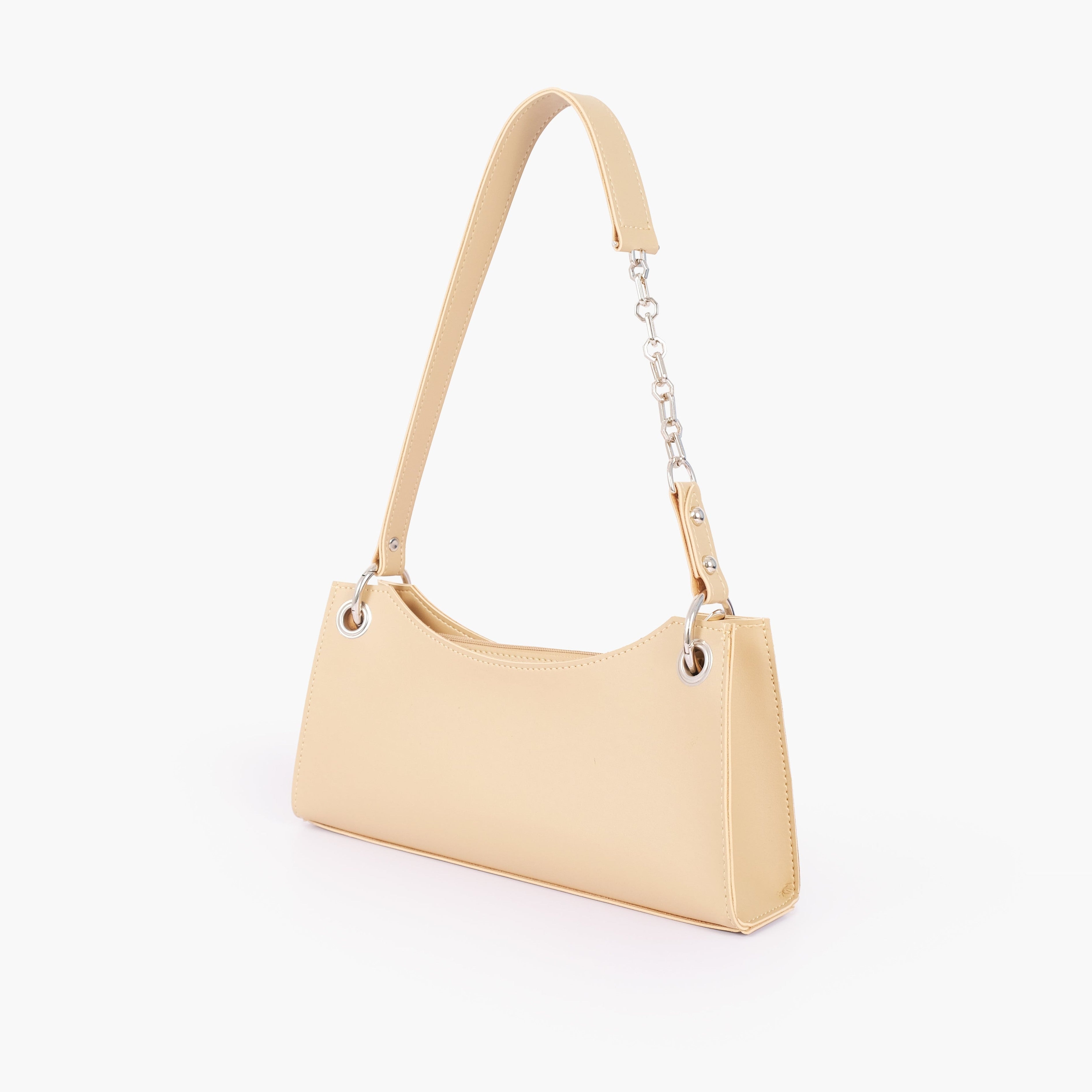 Off-white elongated chain handle purse