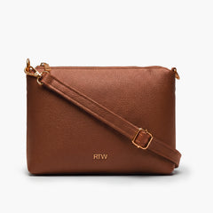 Brown everyday cross-body bag
