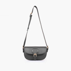 Black east-west shoulder bag