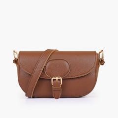 Horse brown east-west shoulder bag
