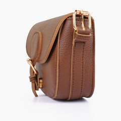 Horse brown east-west shoulder bag