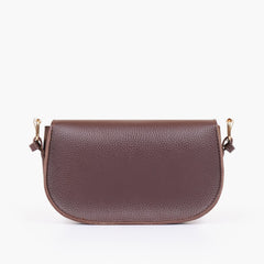 Dark brown east-west shoulder bag