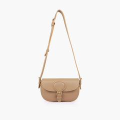 Coffee east-west shoulder bag
