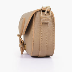 Coffee east-west shoulder bag