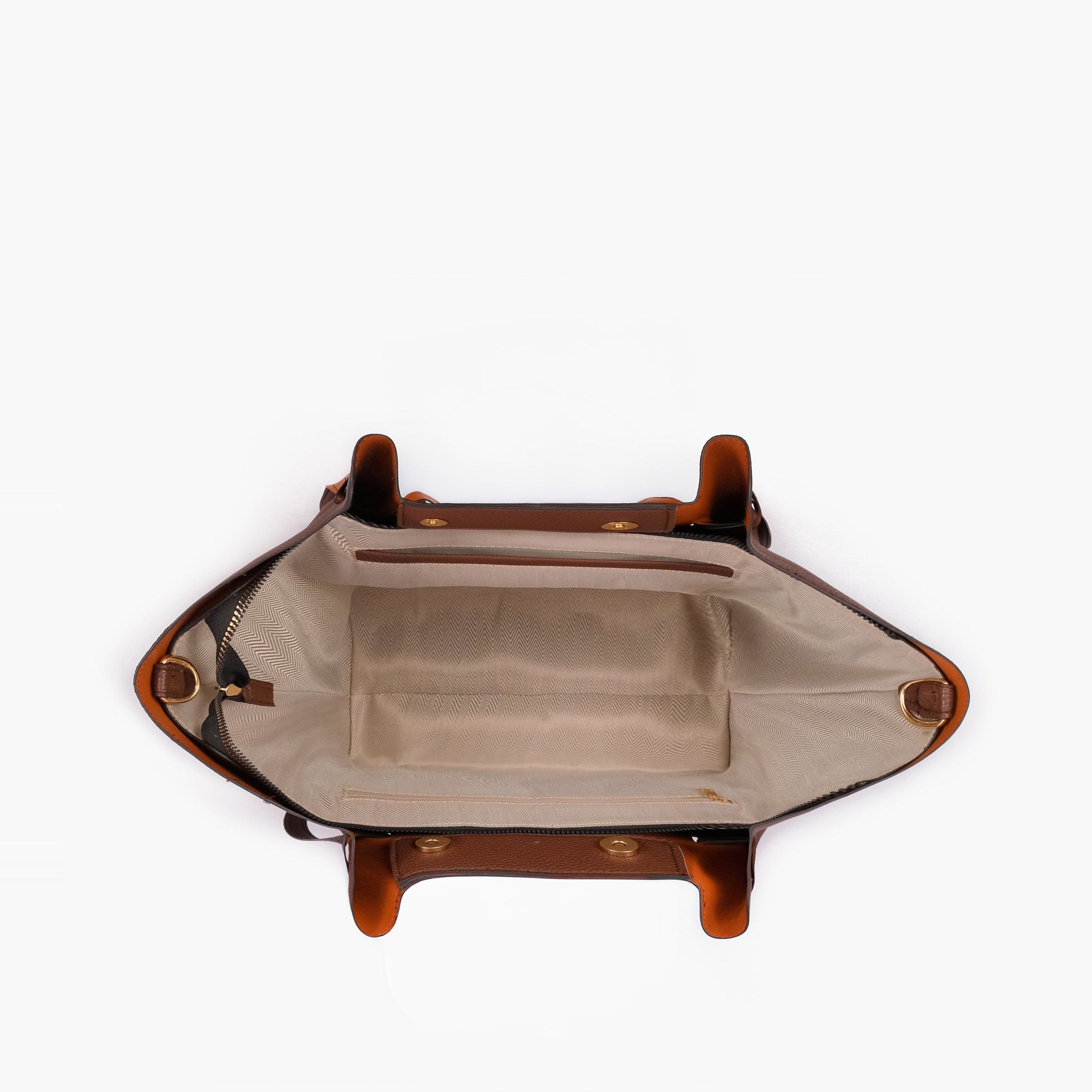 Dark brown everyday wing tote
