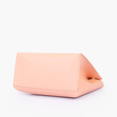 Peach front lock top-handle mini bag