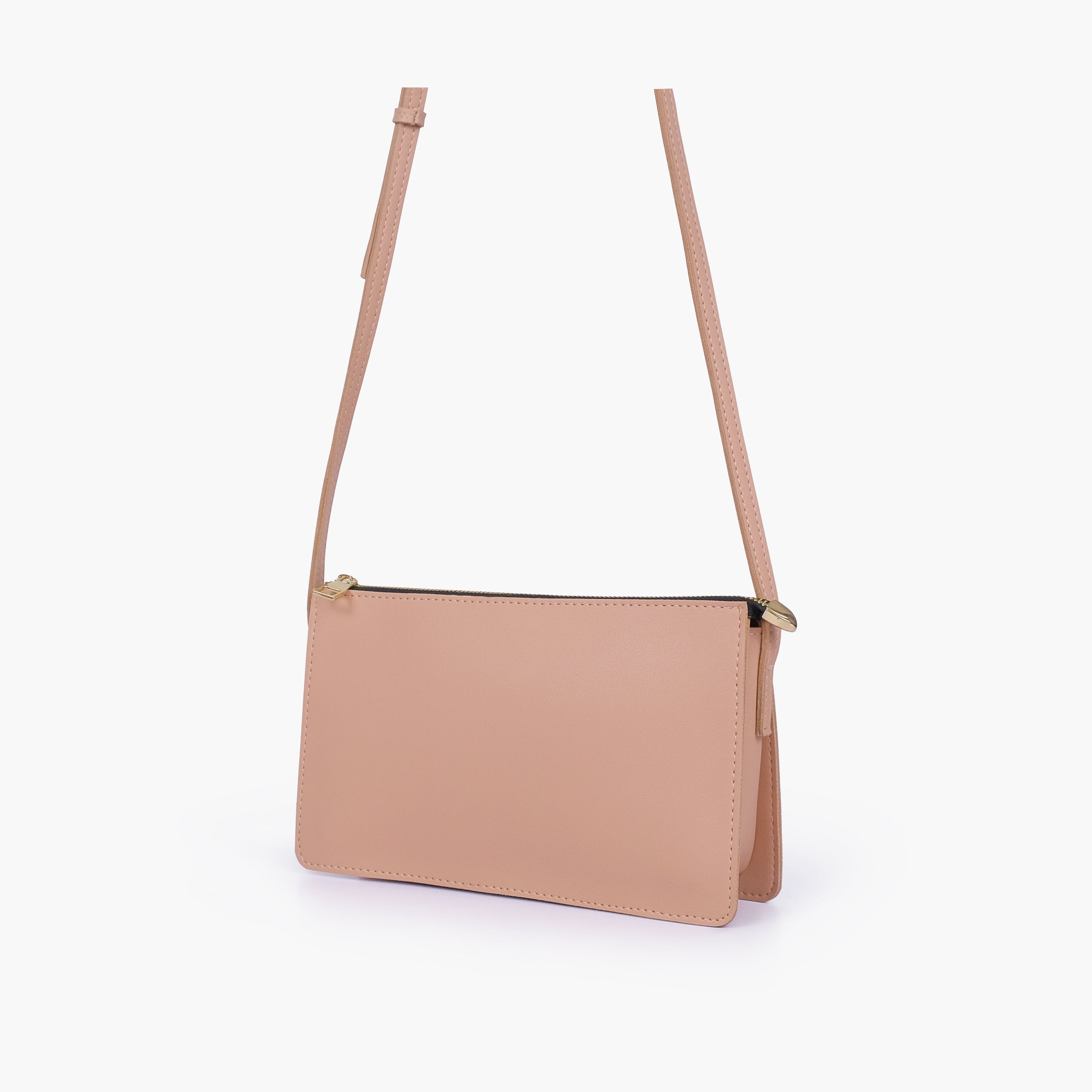 Peach flat purse