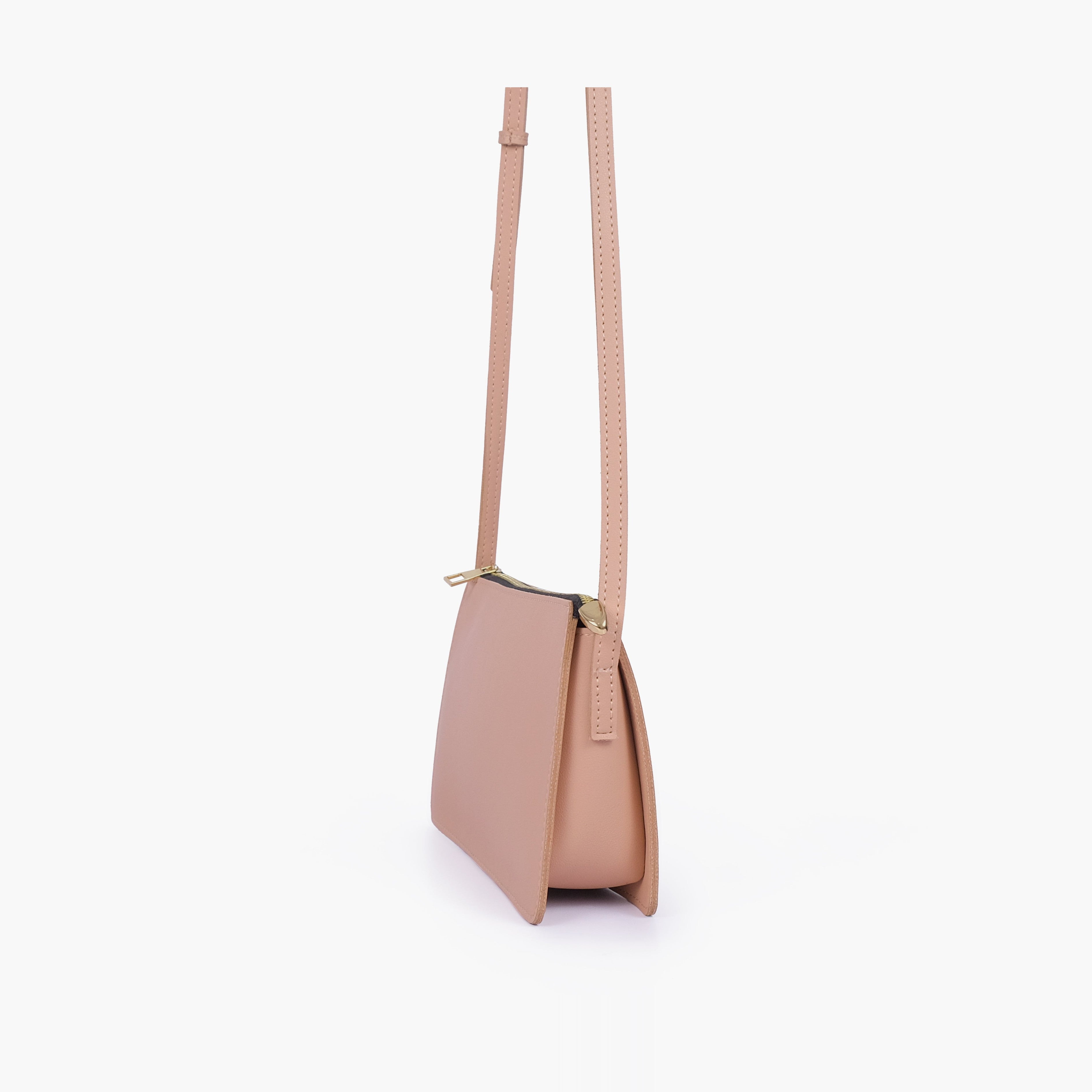 Peach flat purse