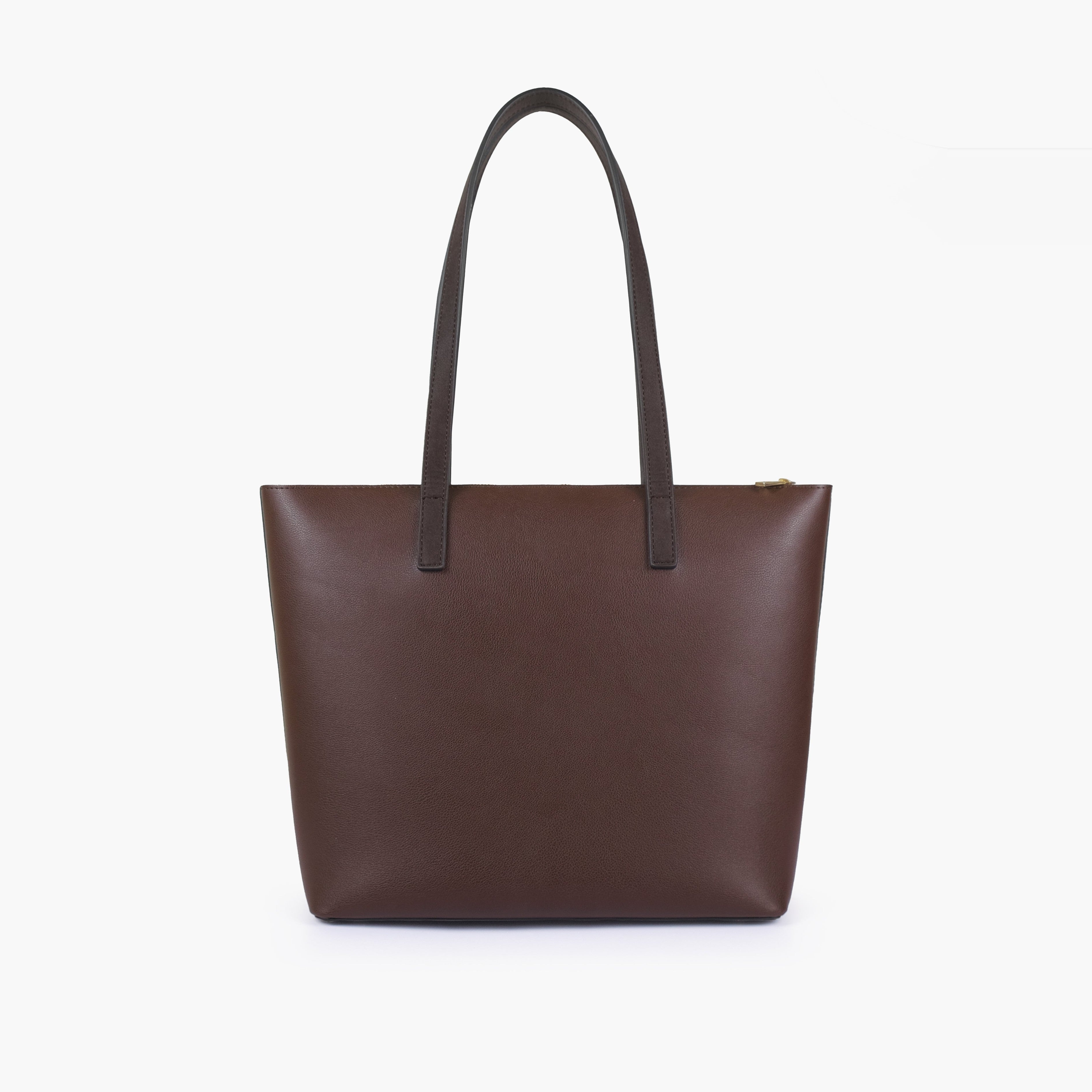 Dark Brown front pocket tote bag