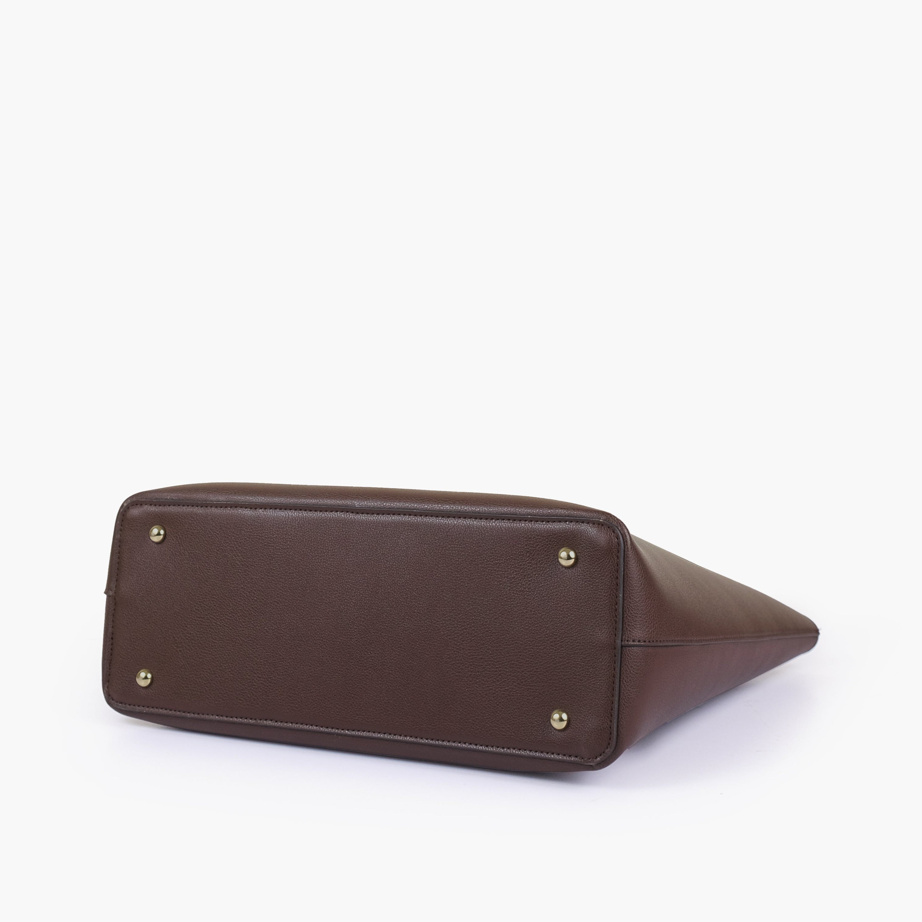 Dark Brown front pocket tote bag