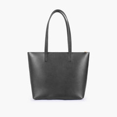 Black front pocket tote bag