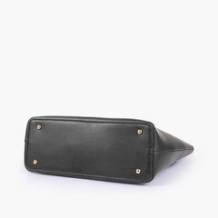 Black front pocket tote bag