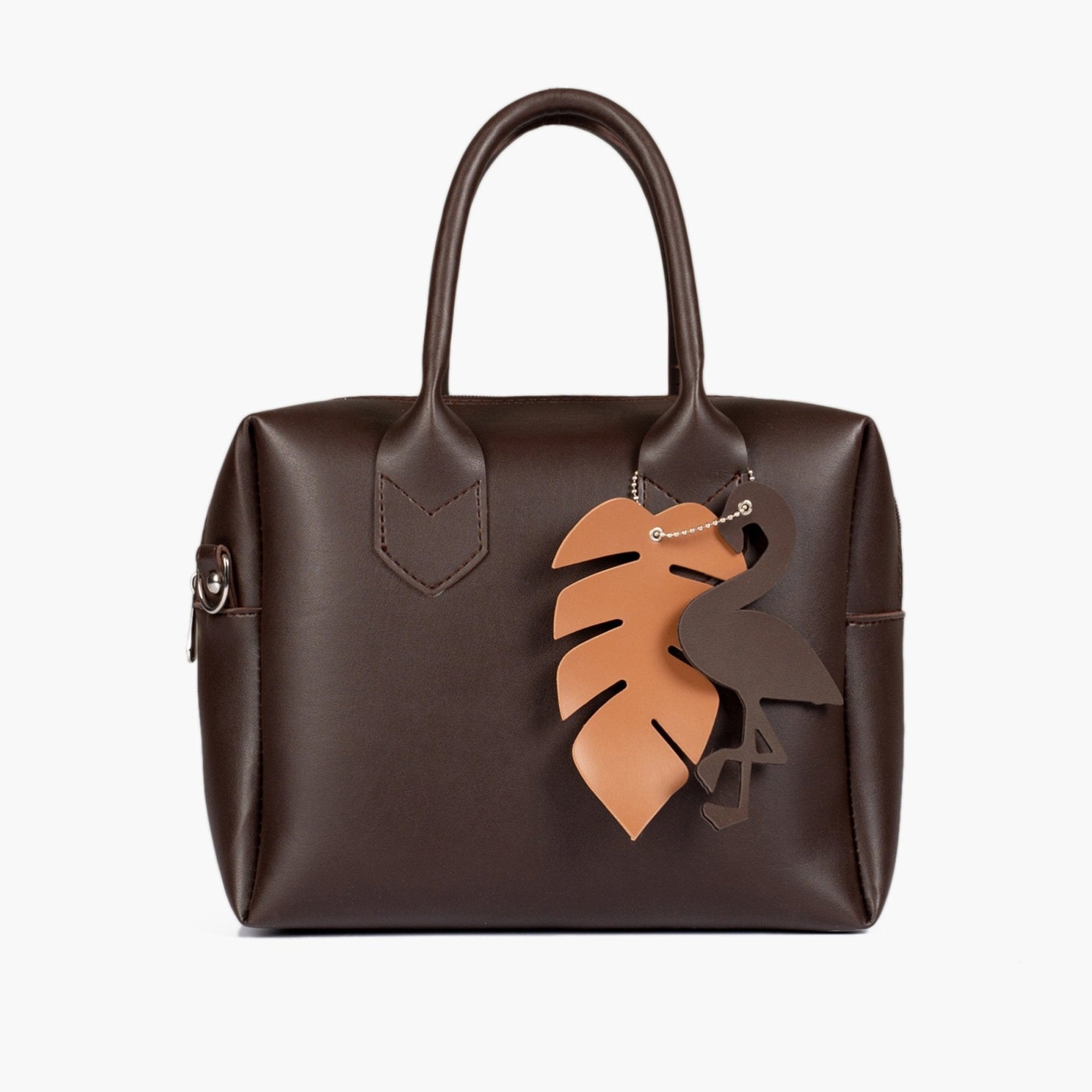 Dark brown mini bowling bag