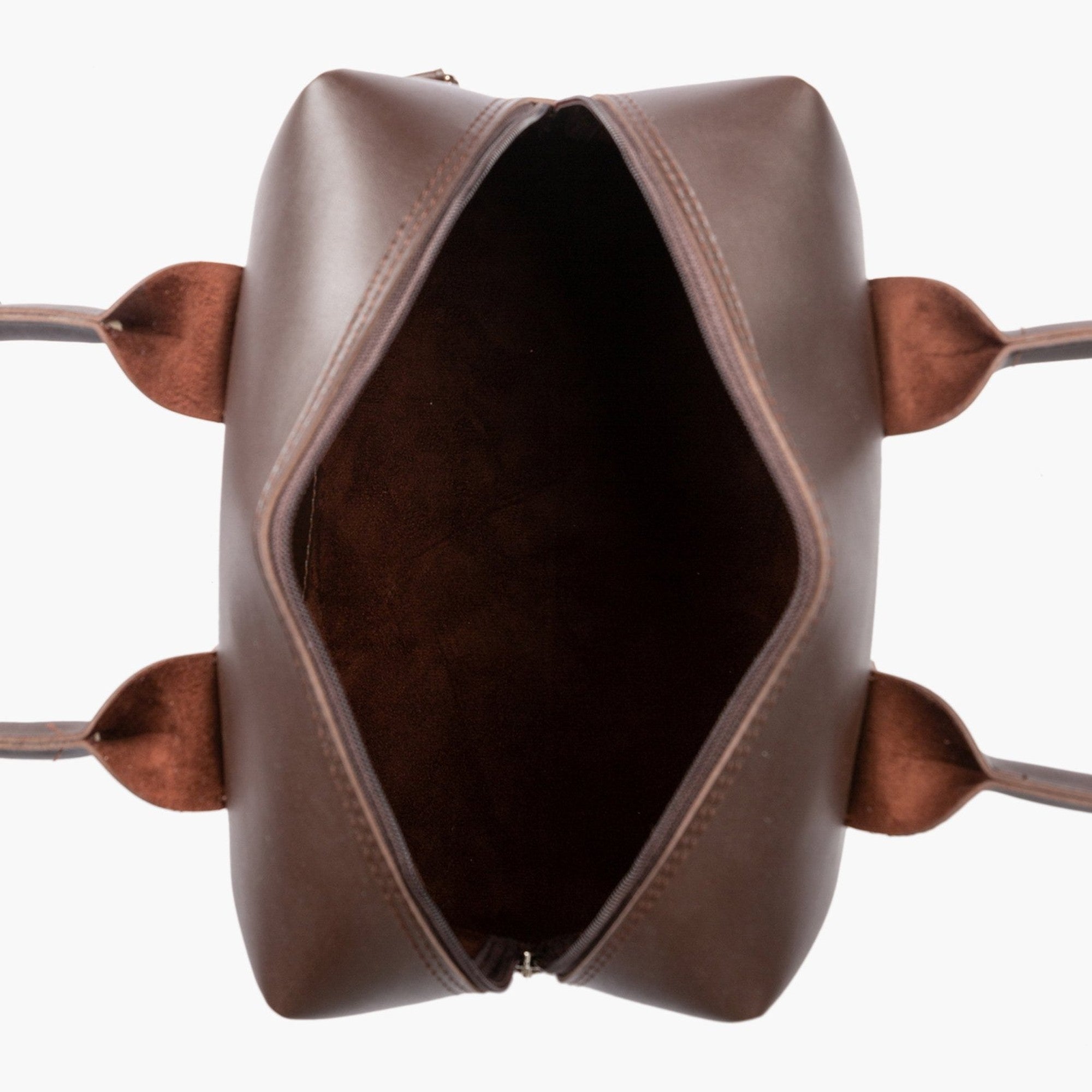 Dark brown mini bowling bag