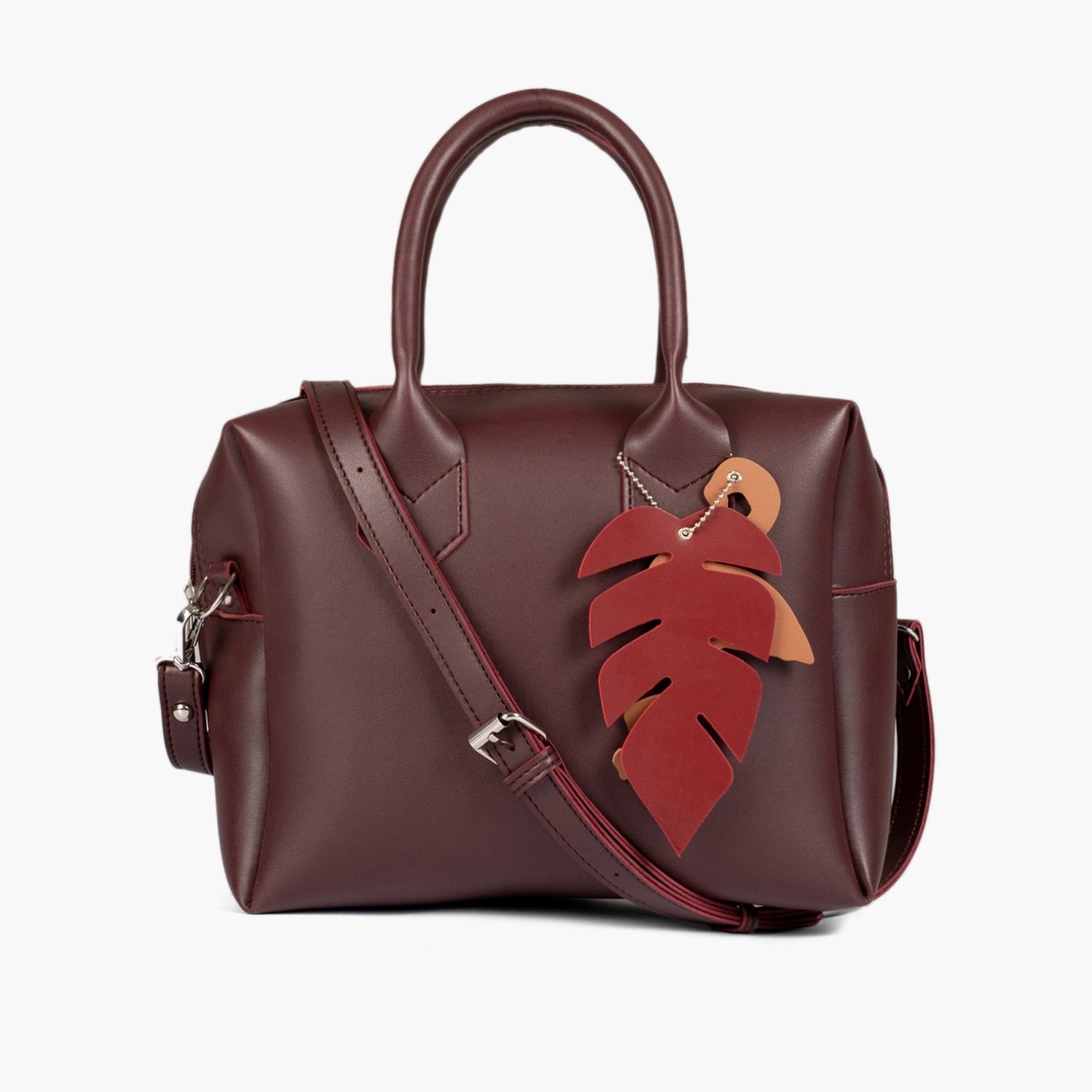Burgundy mini bowling bag