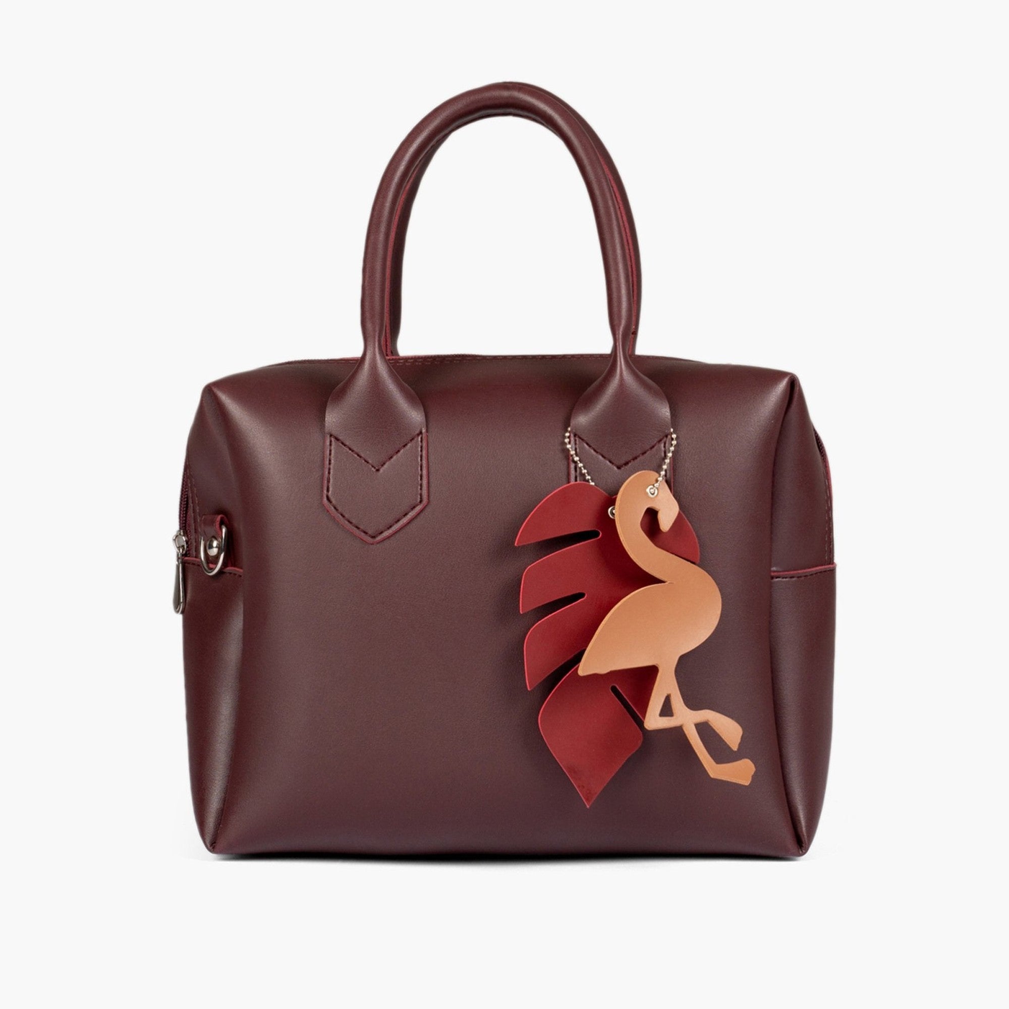 Burgundy mini bowling bag