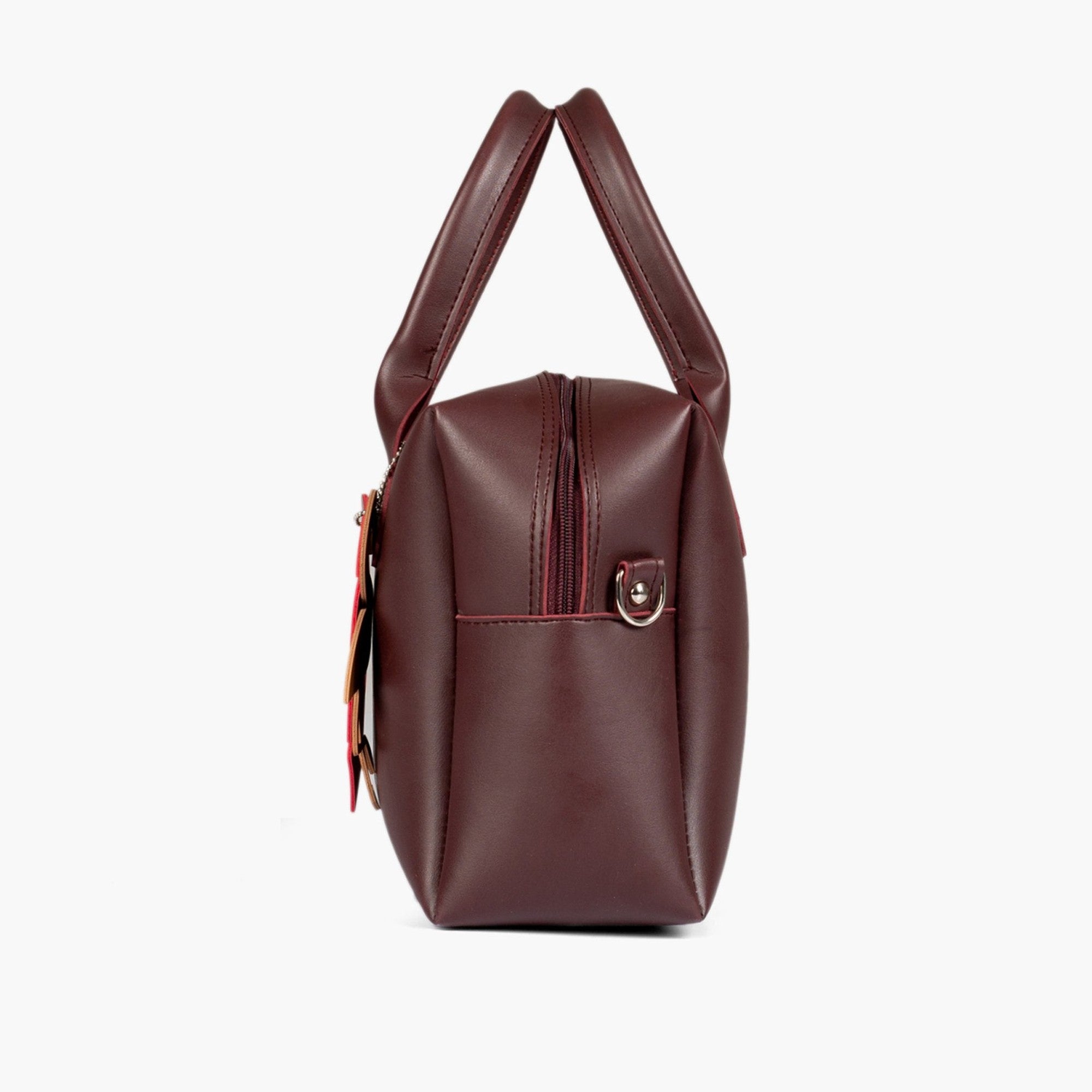 Burgundy mini bowling bag