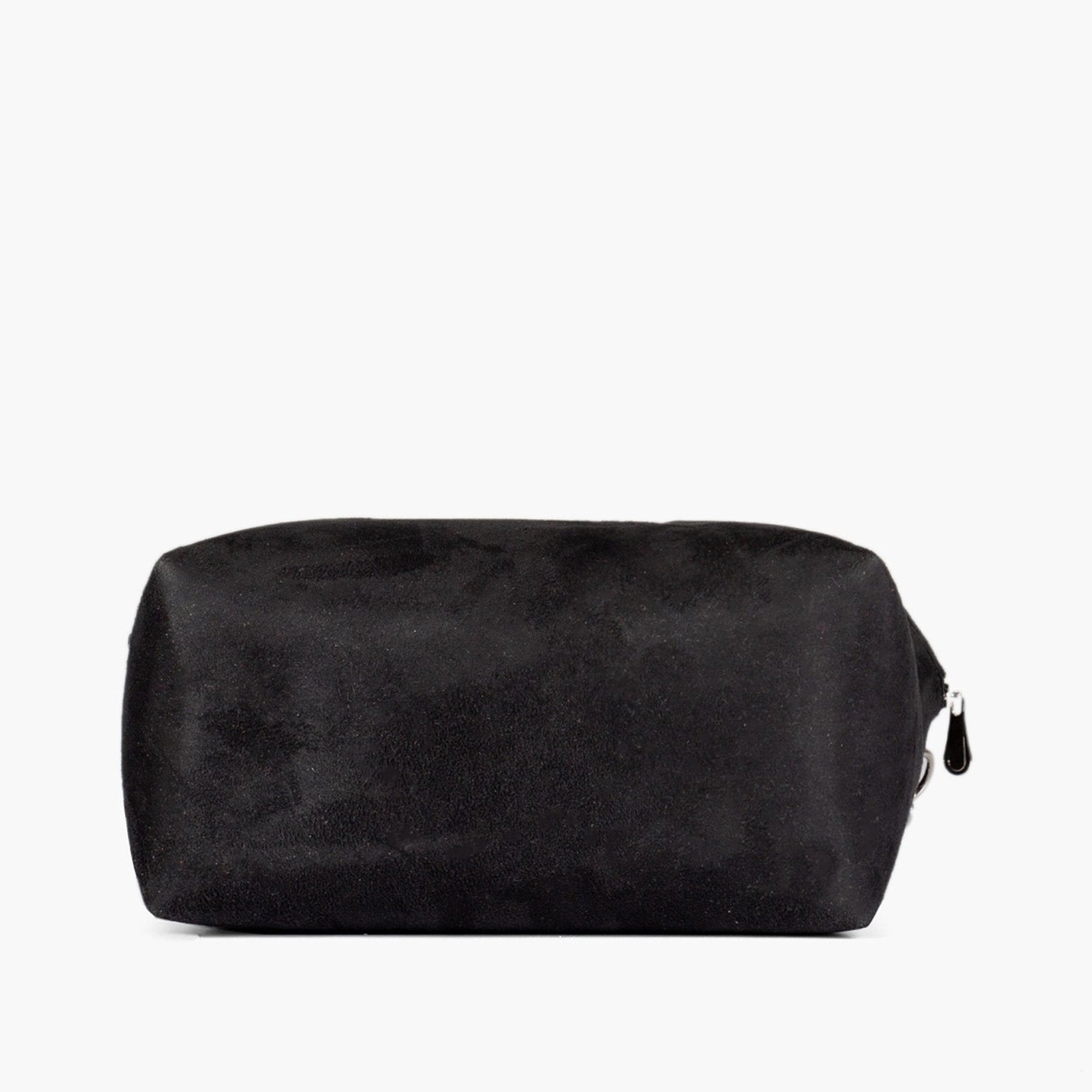 Black suede mini bowling bag