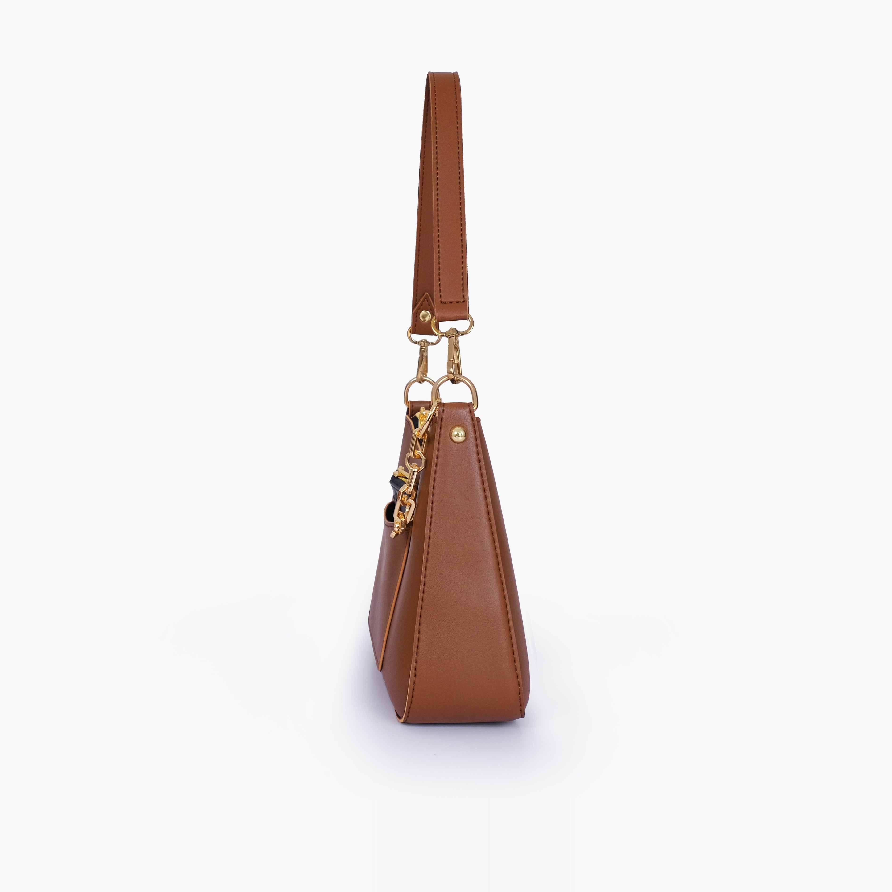 Brown hobo evening bag