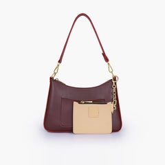 Burgundy hobo evening bag