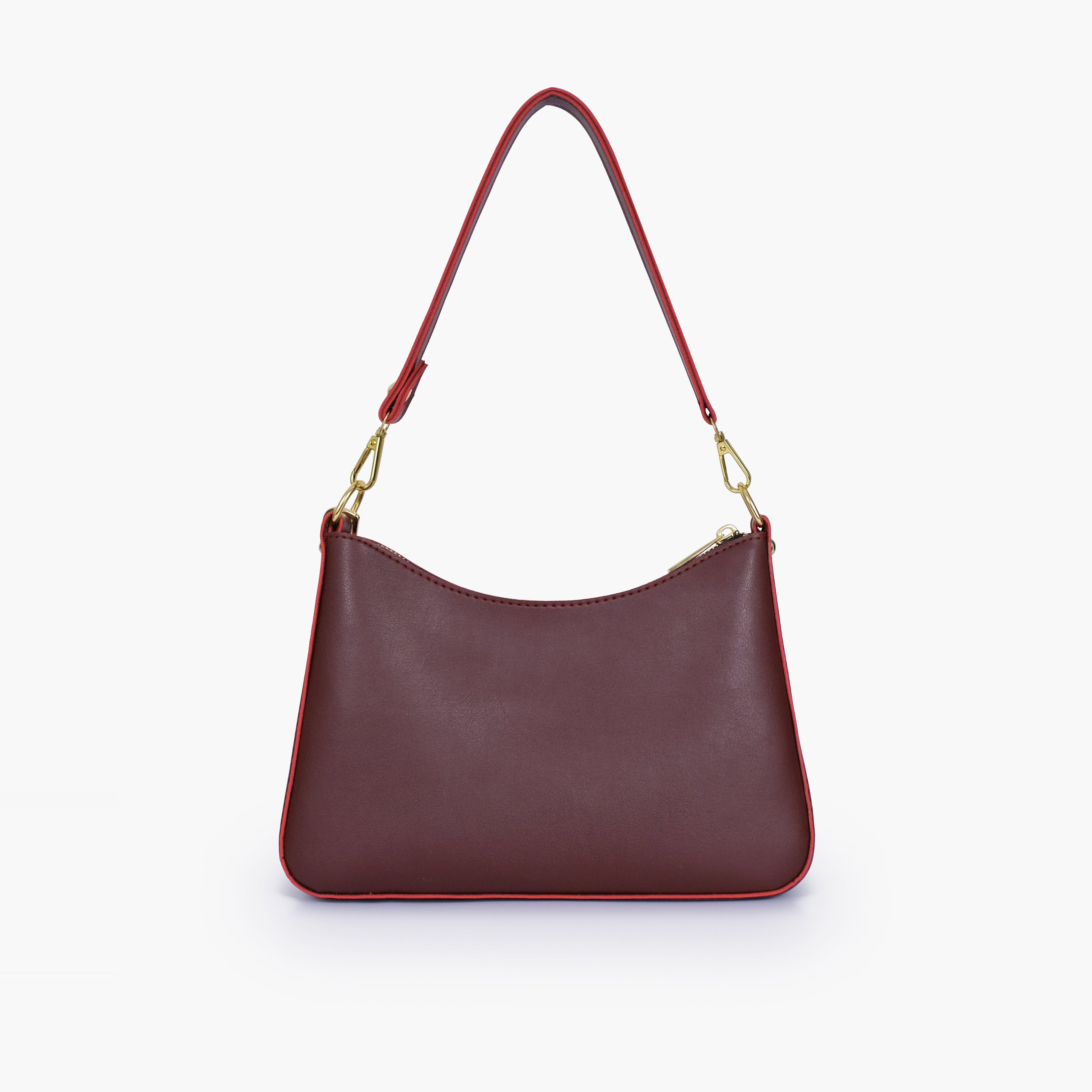 Burgundy hobo evening bag