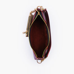 Burgundy hobo evening bag